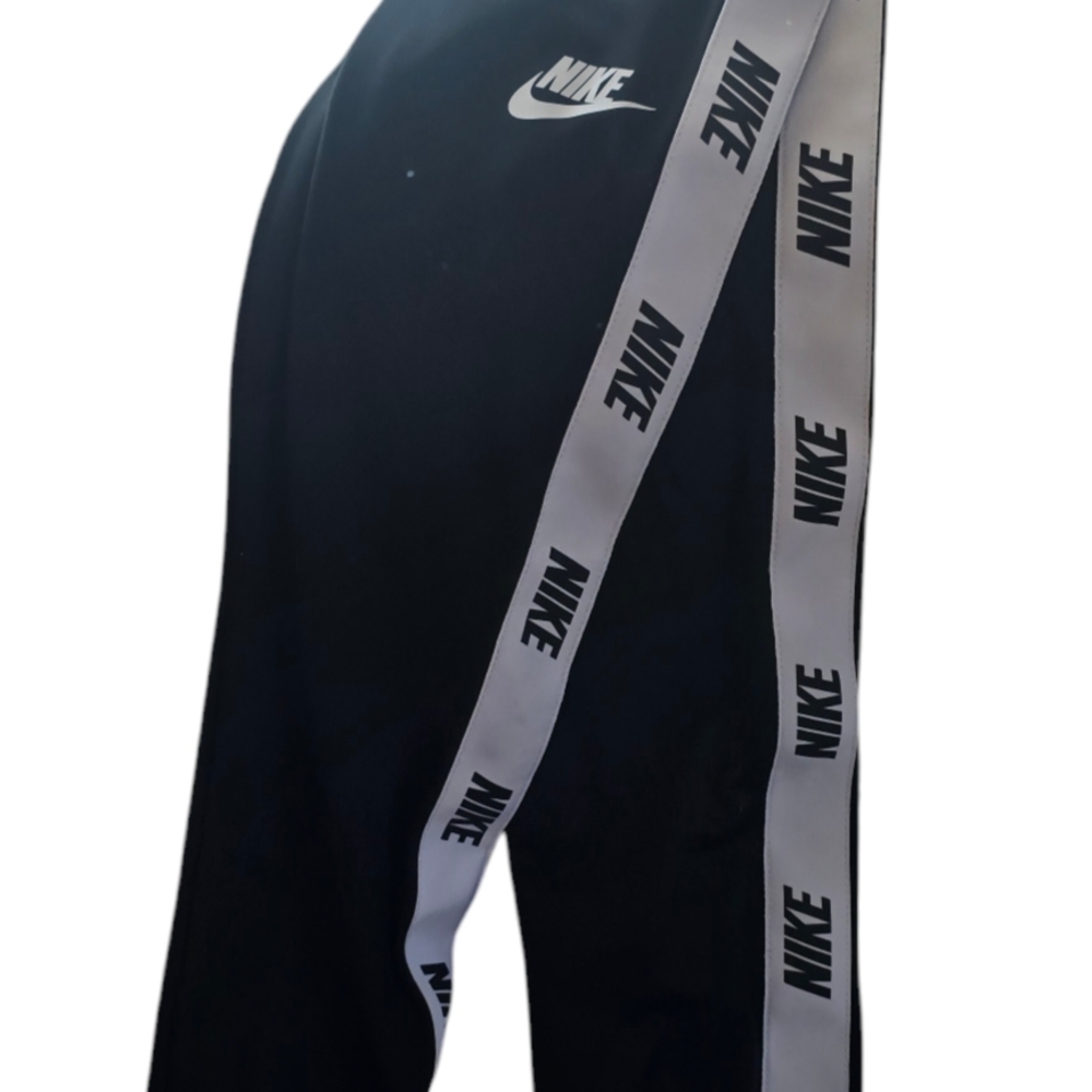 Nike Black Track Pants with Logo Stripe